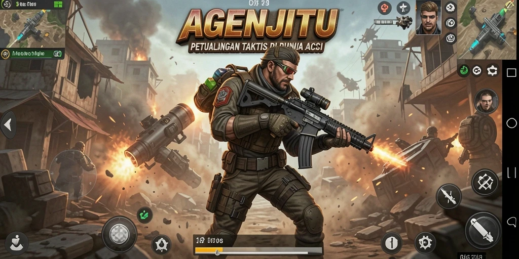 Gambaran gameplay seru AGENJITU dengan aksi mendebarkan.