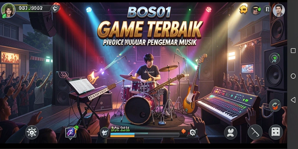 Tampilan gameplay menarik yang mengajak pemain berinteraksi dengan musik.