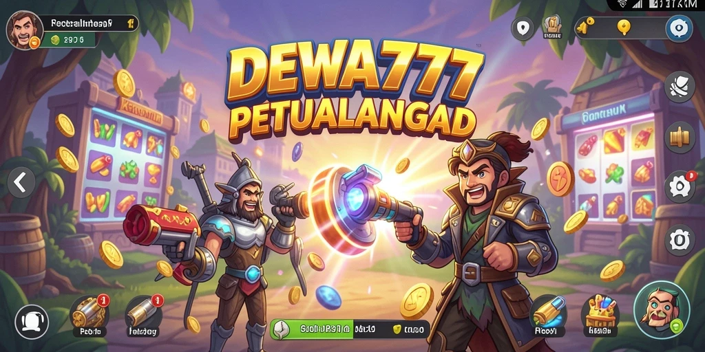 Tangkapan layar gameplay DEWA777 menampilkan aksi seru di setiap level.