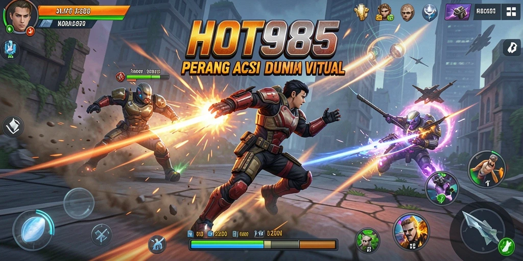 Screenshot HOT985 menunjukkan aksi pertempuran intens di medan perang.