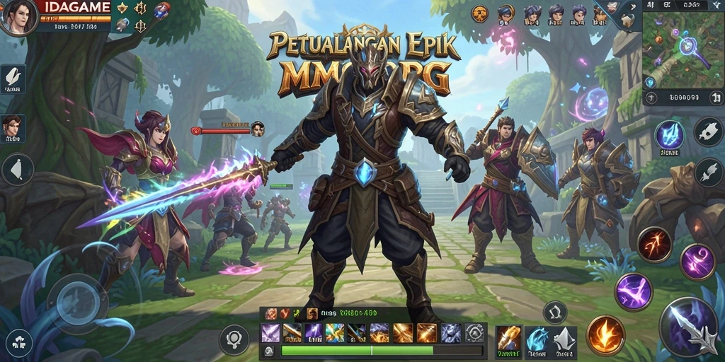 Tampilan gameplay seru dari IDAGAME dalam petualangan MMORPG.