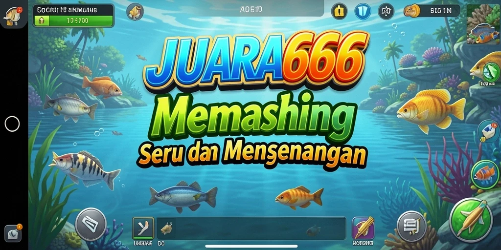 Tampilan gameplay menarik dari JUARA666 saat menangkap ikan.