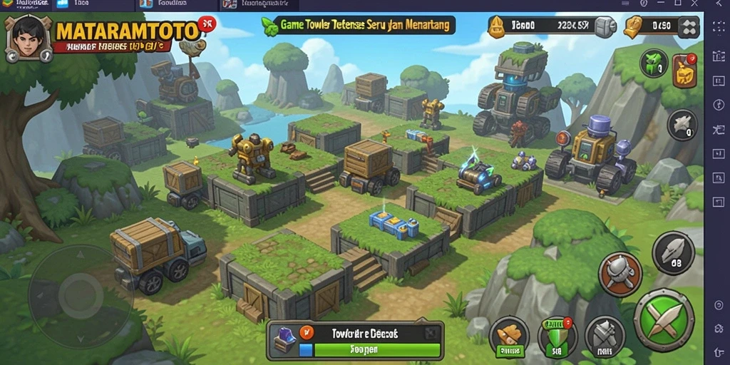 Tampilan gameplay menyerupai pertempuran seru di MATARAMTOTO.