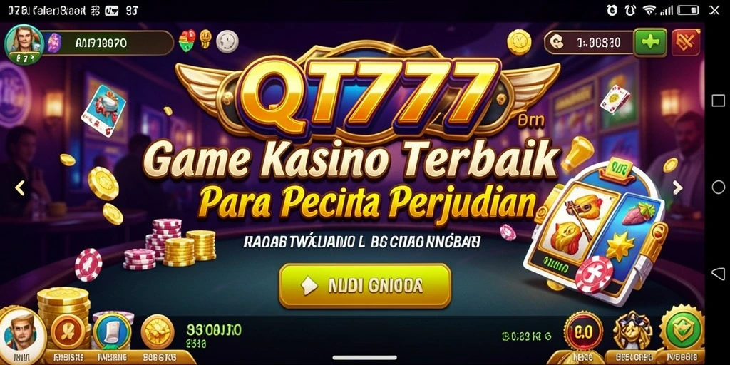 Tampilan gameplay kasino QT777 yang menegangkan dan penuh warna.
