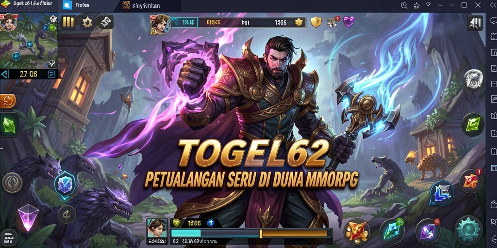 Tangkapan layar utama TOGEL62 menampilkan aksi gameplay MMORPG yang mendebarkan.