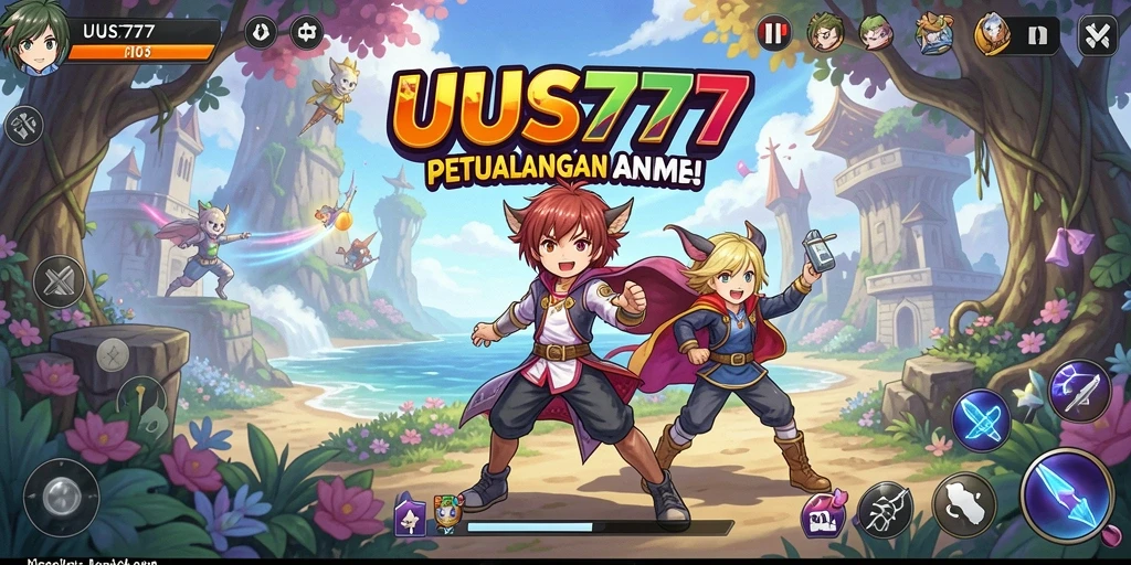 Tampilan gameplay UUS777 yang menarik dengan karakter Anime.