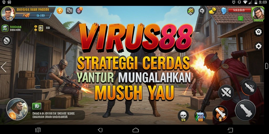 Tampilan gameplay VIRUS88 yang menegangkan dan strategis.